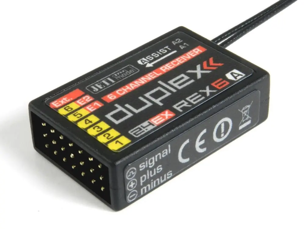 Jeti Duplex 2.4GHz REX 6 Assist Mottaker 6ch