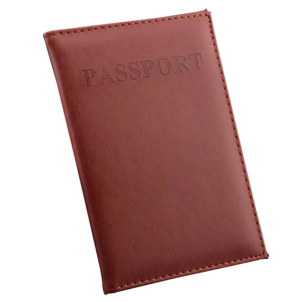 Pass Case Passpan Kunstig skinnbrun