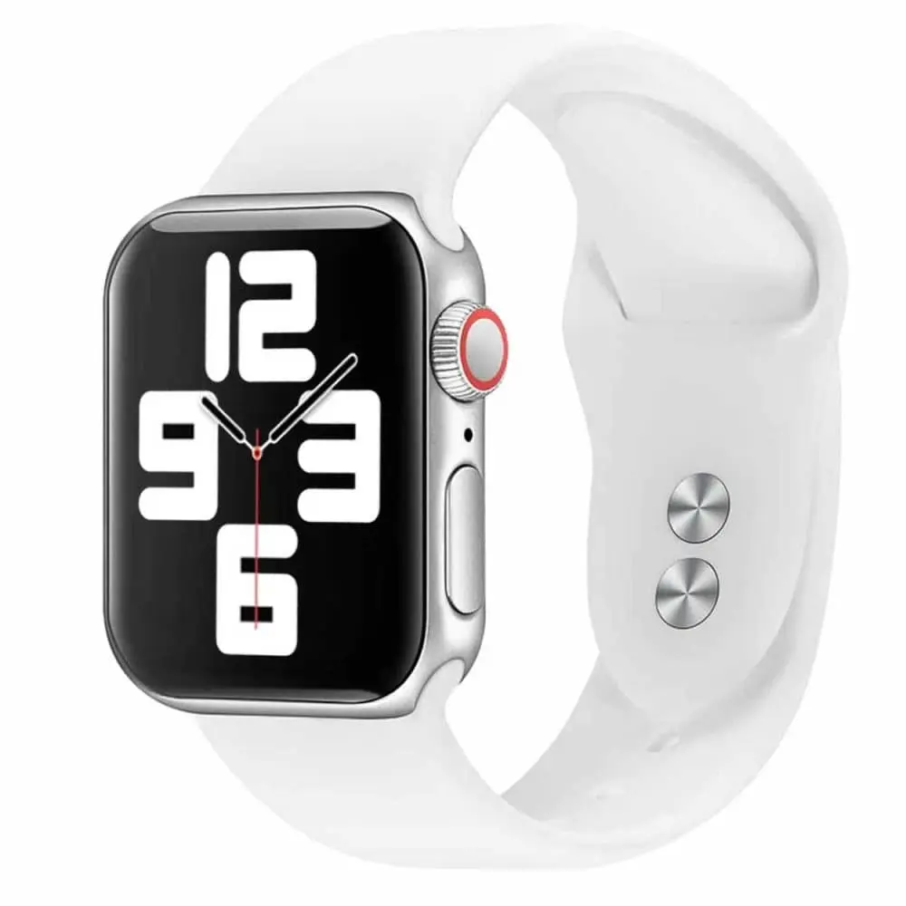 Apple Watch-kompatibel 38/40/41 1-8/Se silikonarmbånd Silikonhvit