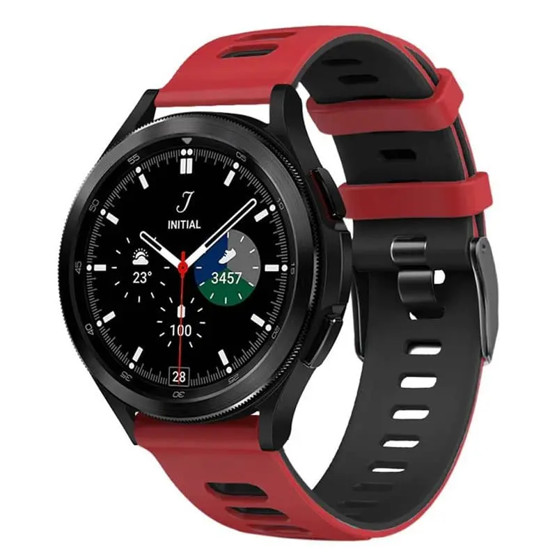 Twin Sport Armband Samsung Galaxy Watch 4 Classic (46mm) - Rød/svart