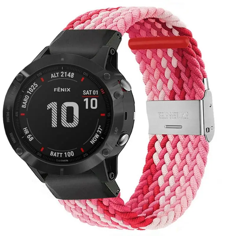 Flettet elastisk armbånd Garmin Fenix 6X - gradientred