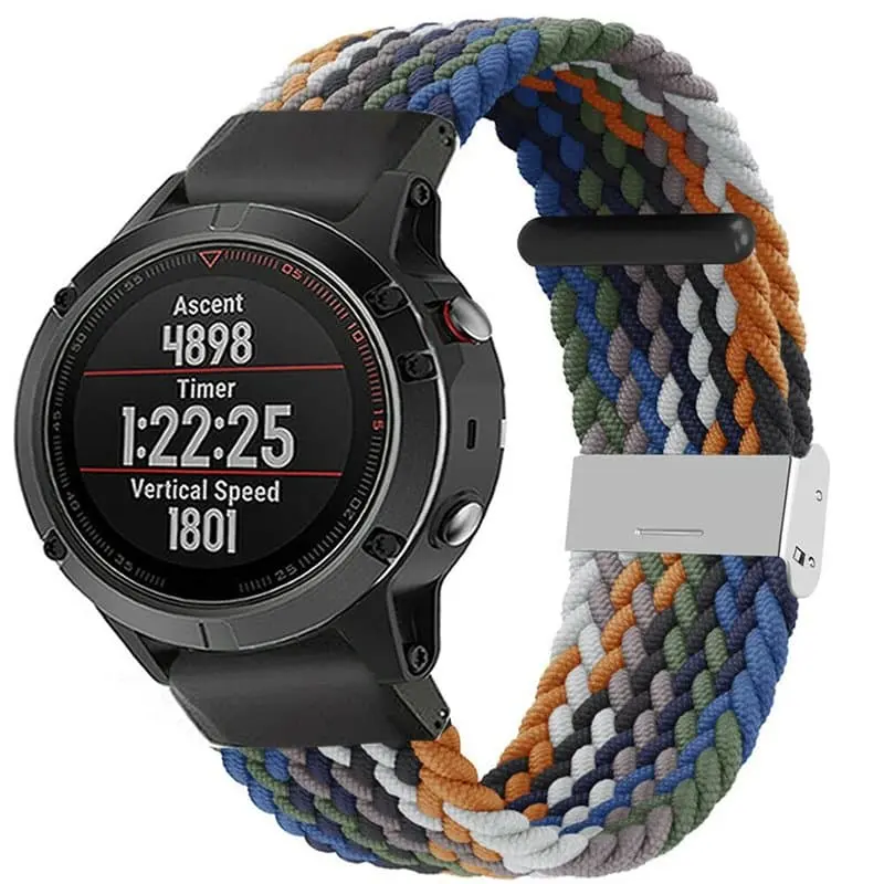 Flettet elastisk armbånd Garmin Fenix 5 - cowboy