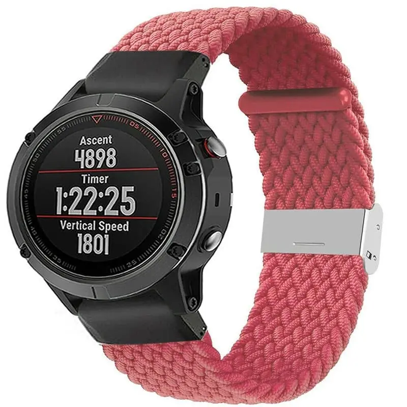 Flettet klokkereim Garmin Fenix 5 - Aprikos
