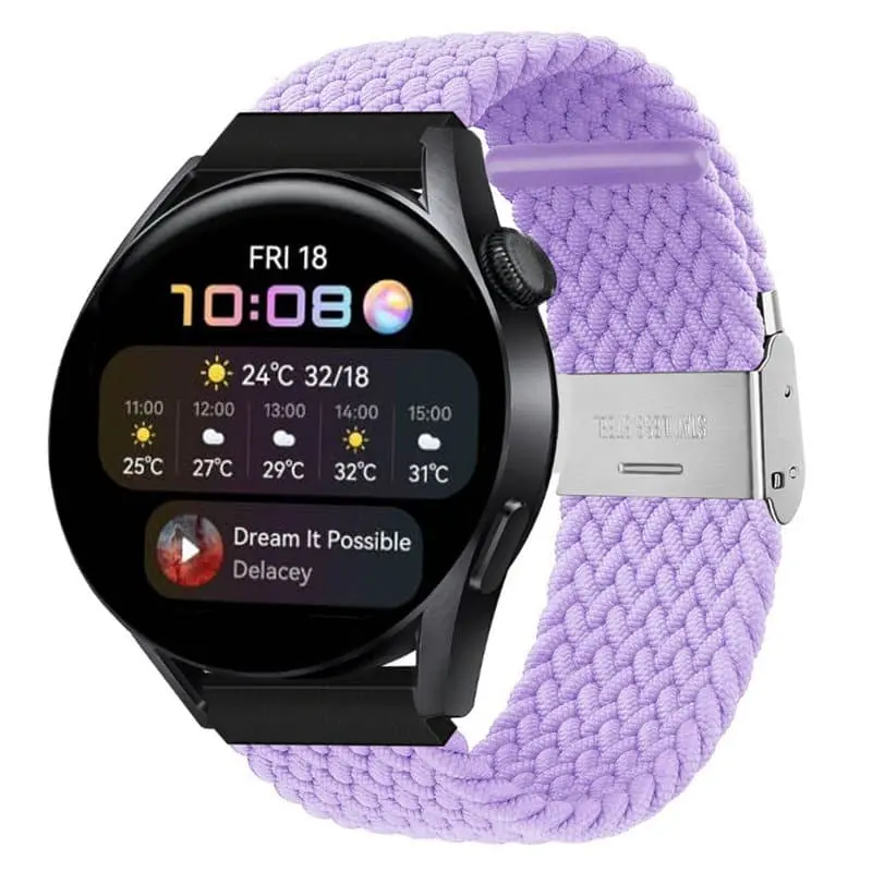 Flettet elastisk armbånd Huawei Watch 3 (46mm) - lightpurple