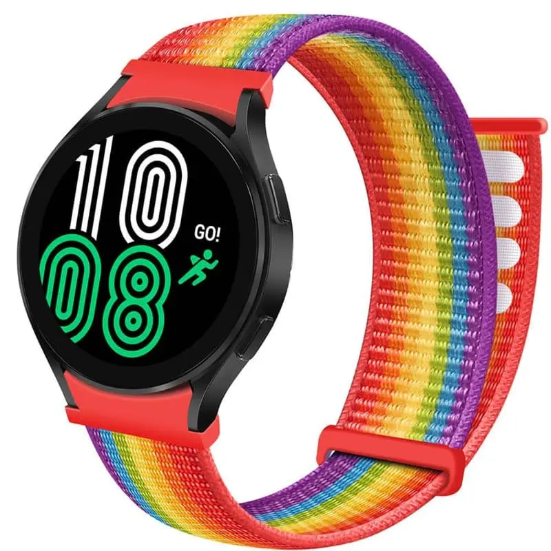 Nylon armbånd No-Gap Samsung Galaxy Watch 4 (44mm) - Pride
