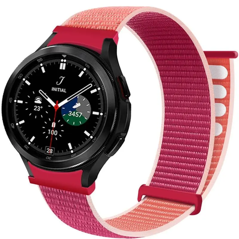 Nylon armbånd No-Gap Samsung Galaxy Watch 4 Classic (42mm) - Pomegranate