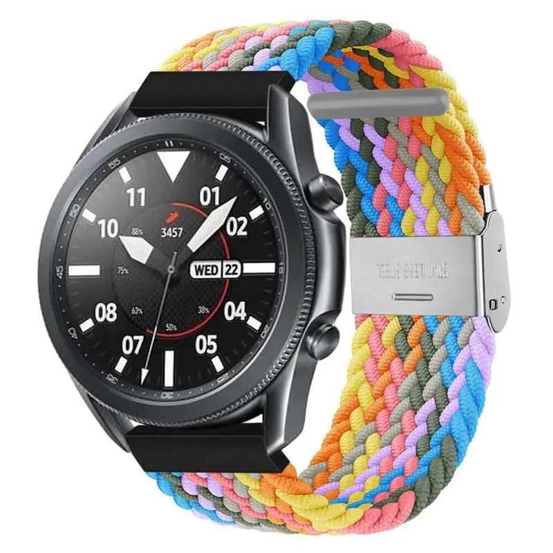 Flettet elastisk armbånd Samsung Galaxy Watch 3 (45mm) - lightrainbow
