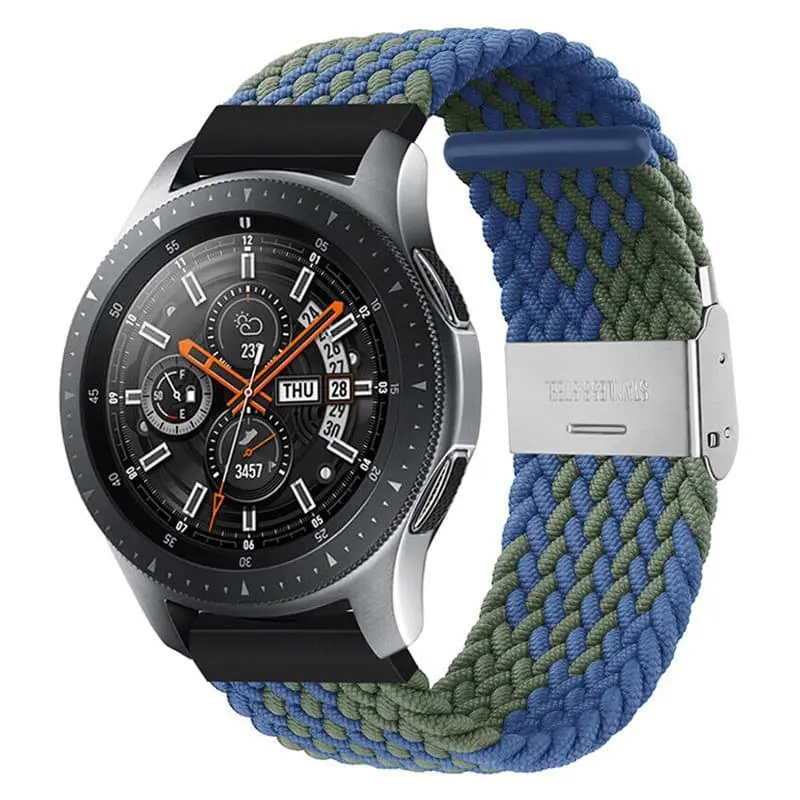 Flettet elastisk armbånd Samsung Galaxy Watch 46mm - blågrønn