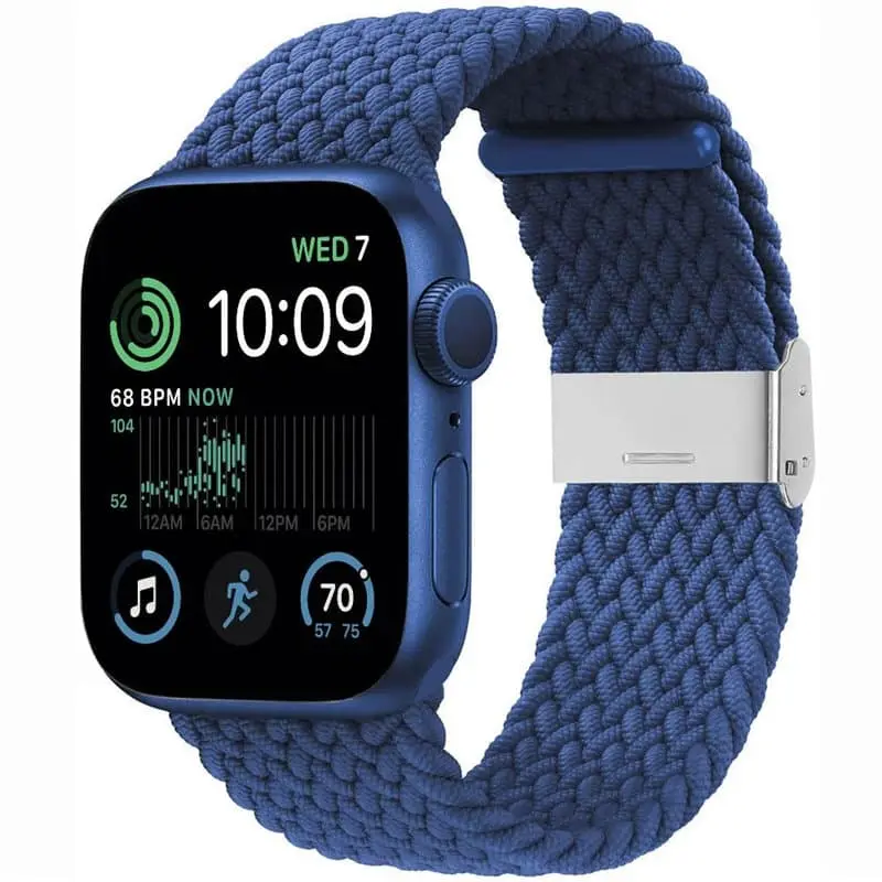 Flettet elastisk armbånd Apple Watch SE 2022 44mm - Blå