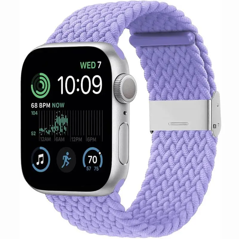 Flettet elastisk armbånd Apple Watch SE 2022 44mm - lightpurple