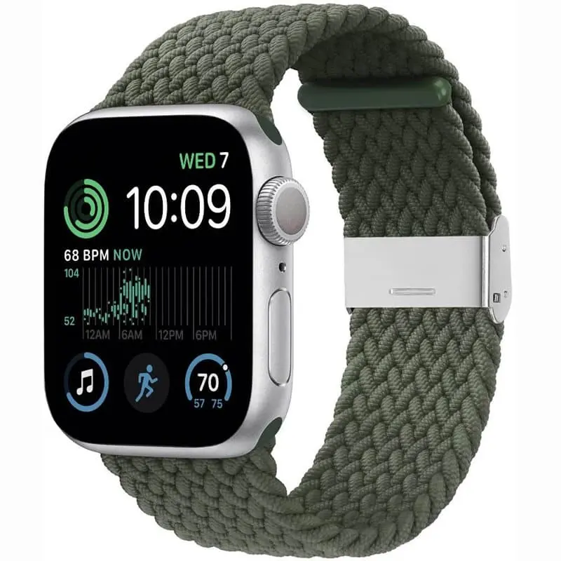 Flettet elastisk armbånd Apple Watch SE 2022 40mm - Army