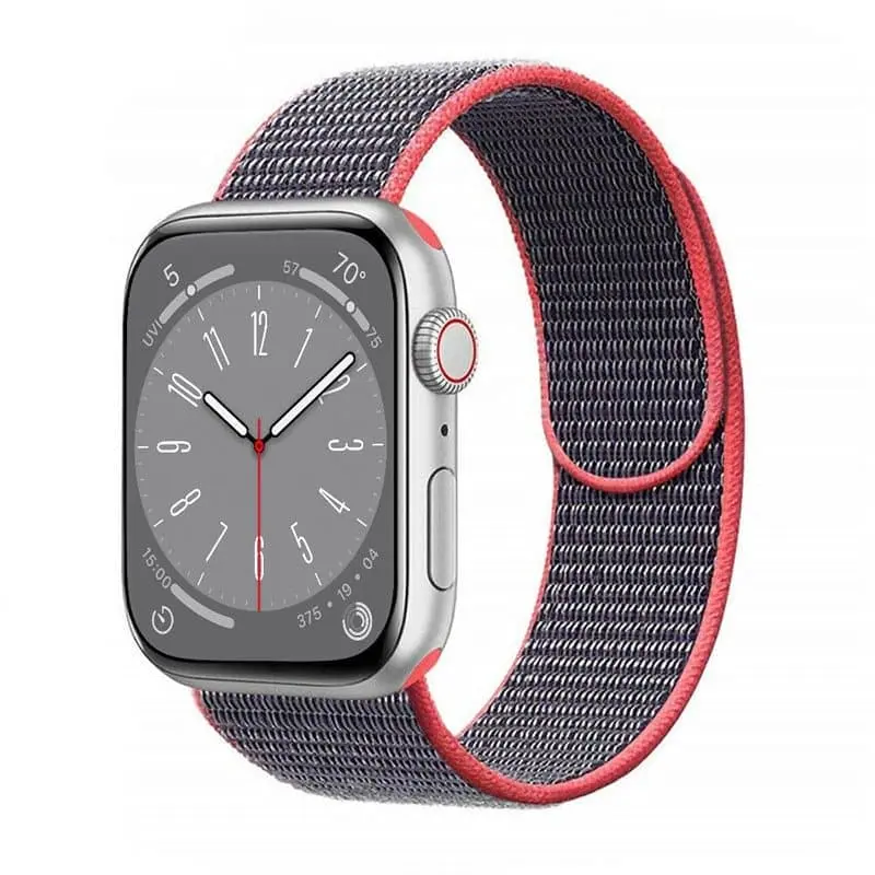 Nylon armbånd Apple Watch 8 (45mm) - Electric pink