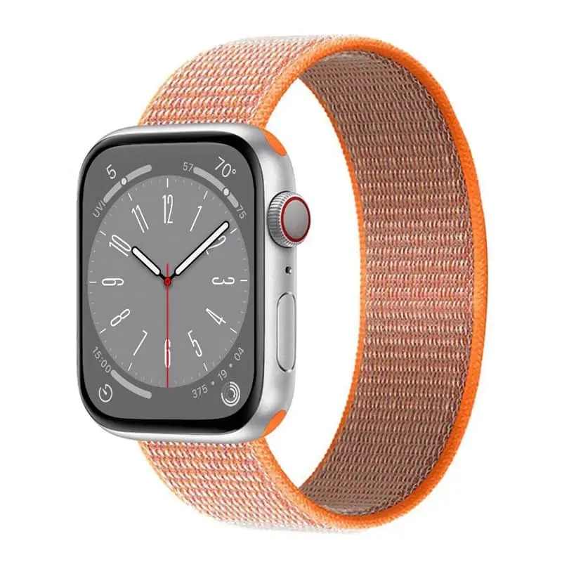 Apple Watch 8 (41mm) Nylonarmbånd - Spicy Orange