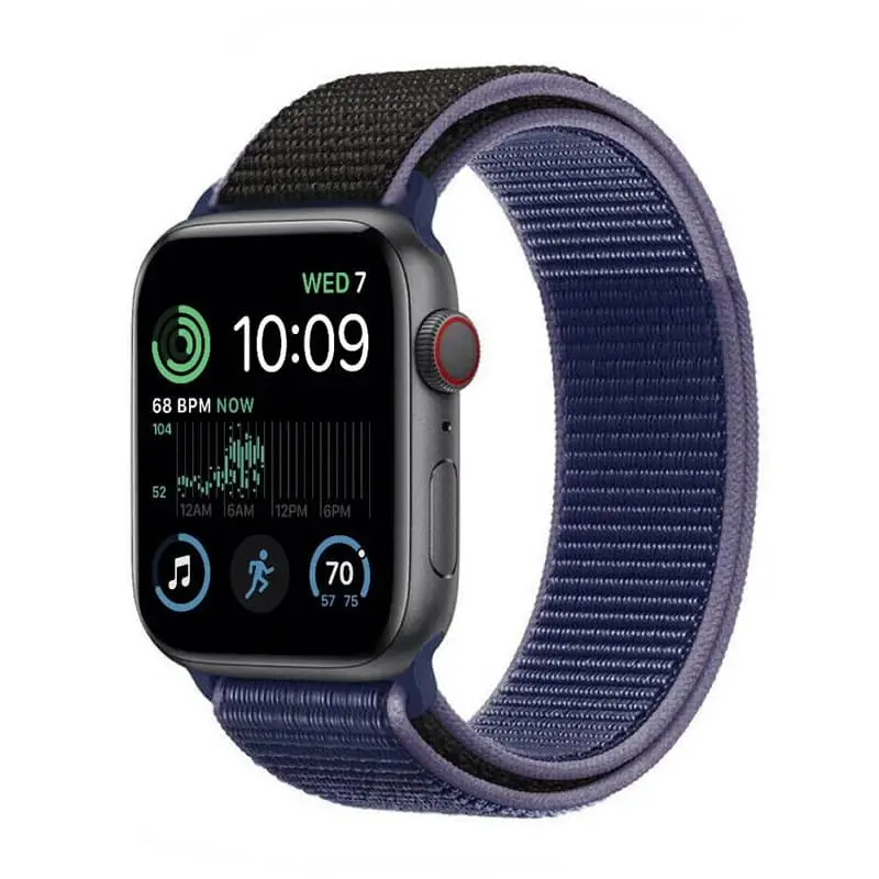 Nylon armbånd Apple Watch SE 2022 (40mm) - Midnight black