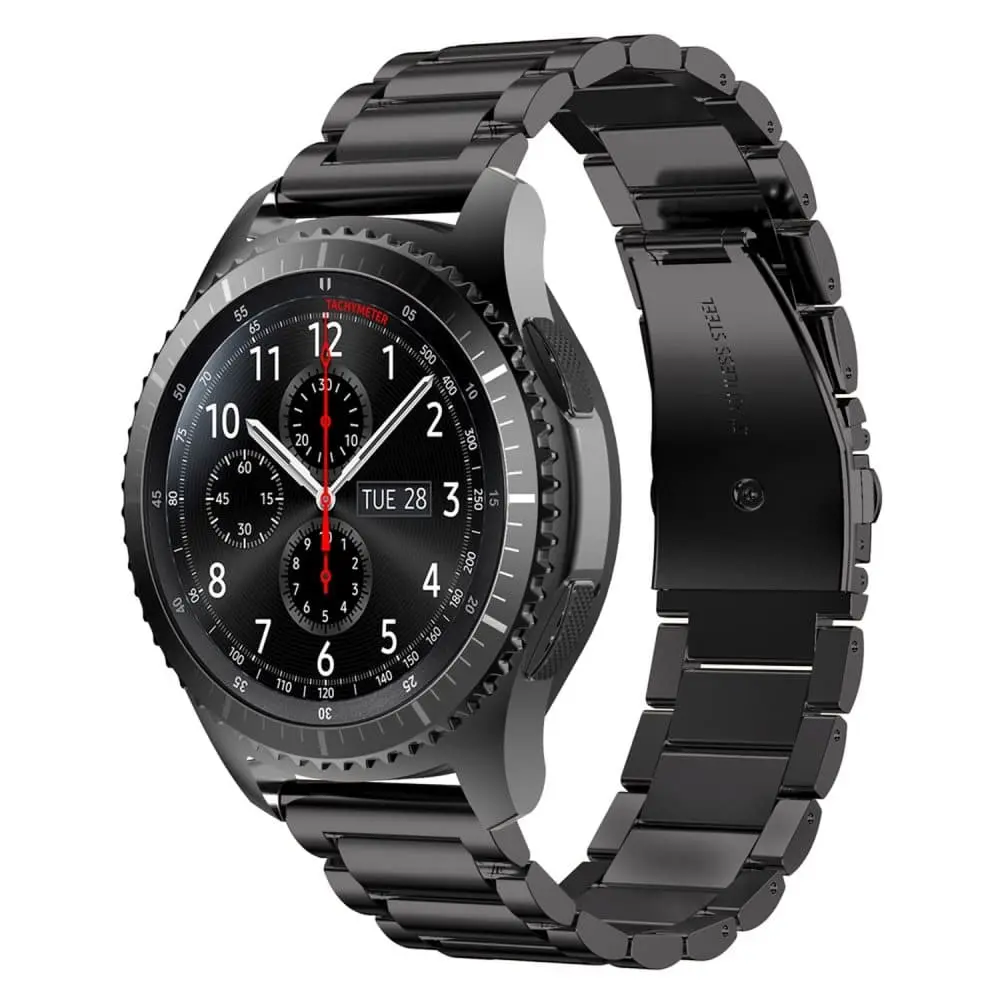 Klockarmband i rustfritt stål 22 mm for Samsung Galaxy Gear S3 / Gear 2 for Huawei Watch GT Watch 2 Pro Ticwatch Pro Pepple Time for Amazfit Pace