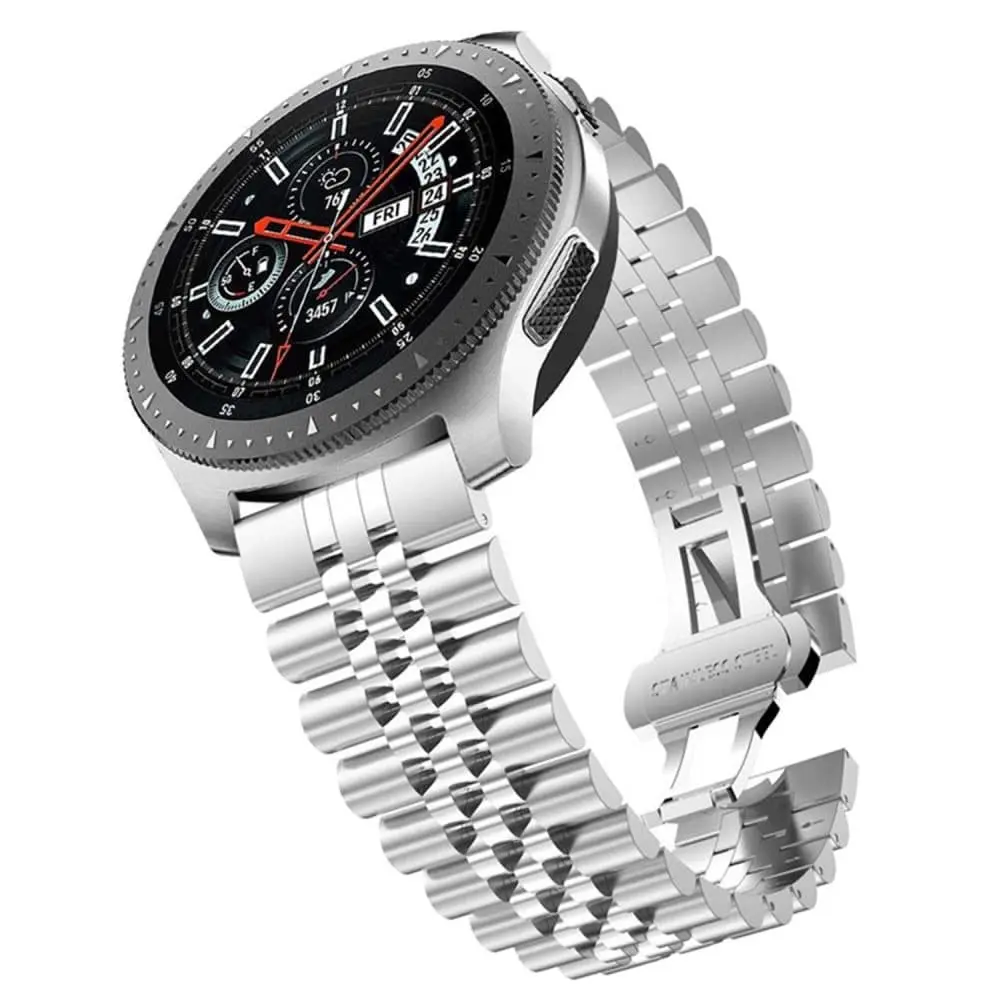 Klockarmband i rustfritt stål 20 mm for Samsung Galaxy Watch 42mm / 3 / 4 / 5 / Sport for Huawei Watch 2 for Nokia Steel LG Watch Sport Pepple 2