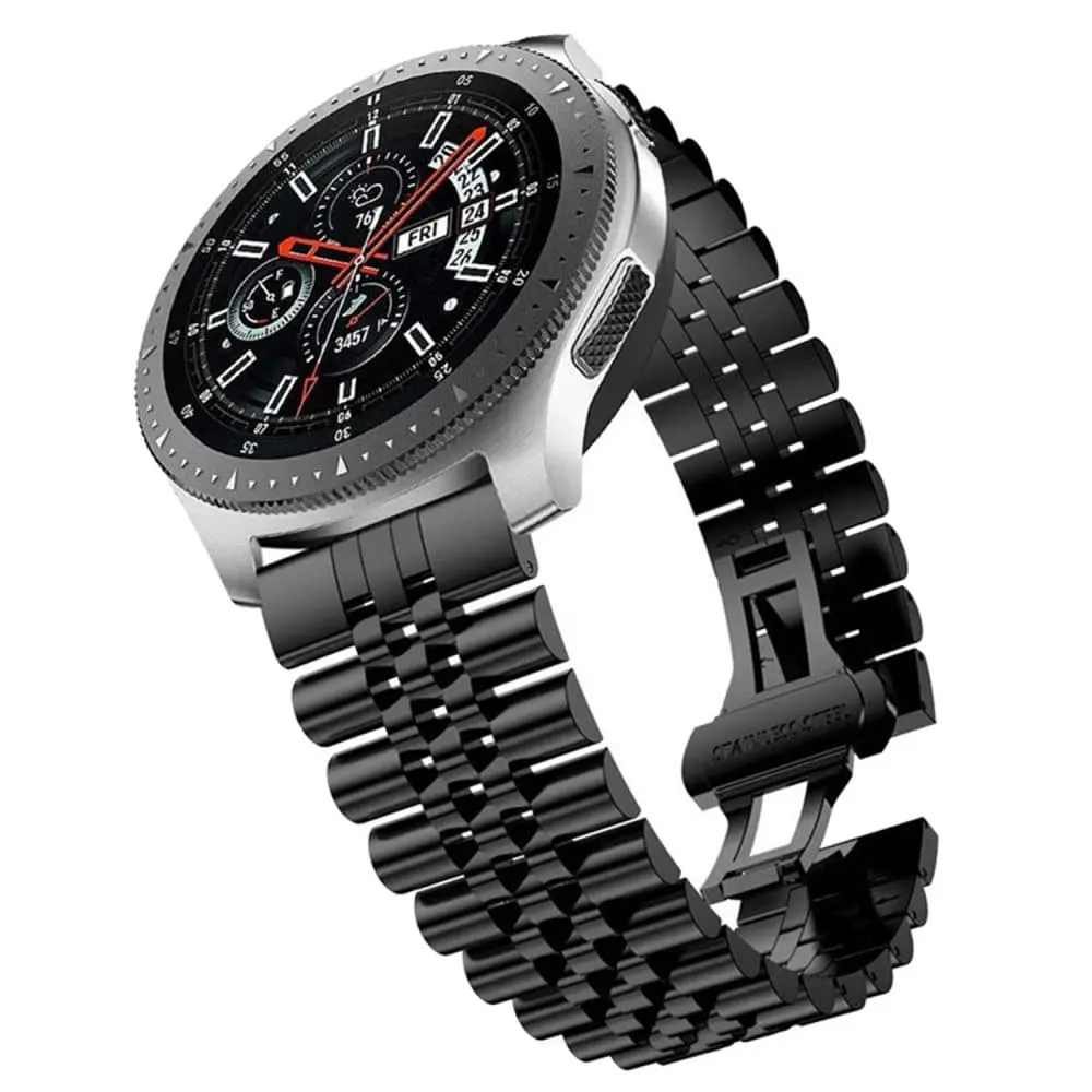 Klockarmband i rustfritt stål 22 mm kompatibel med Samsung Galaxy Gear S3 / Gear 2 for Huawei Watch GT for Watch 2 Pro for Ticwatch Pro Pepple Time Amazfit Pace
