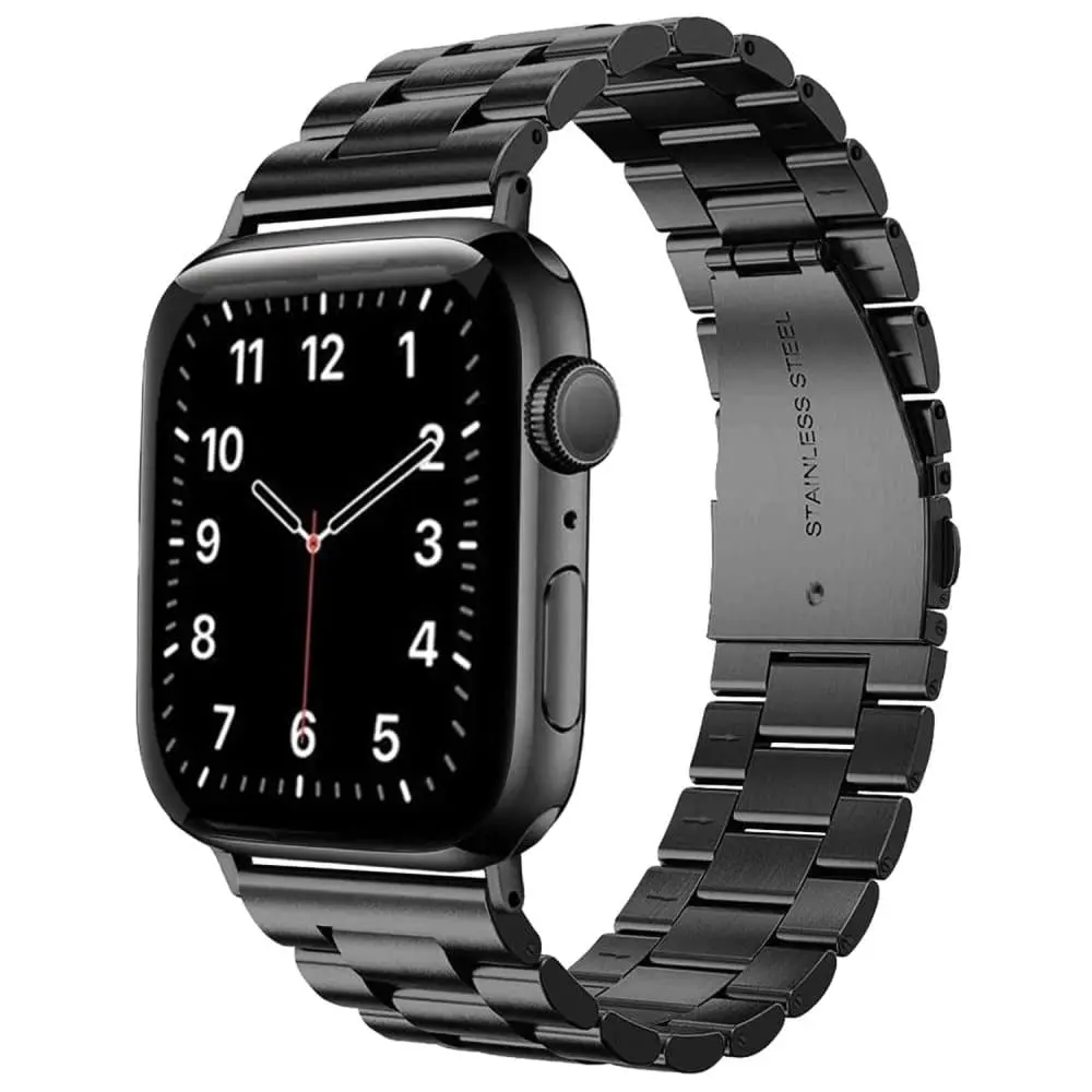 Klockarmband i rustfritt stål kompatibel med Apple Watch (Series 7 / 8) 45 mm, (SE / Series 4 / 5 / 6) 44 mm og (Series 1 / 2 / 3) 42 mm