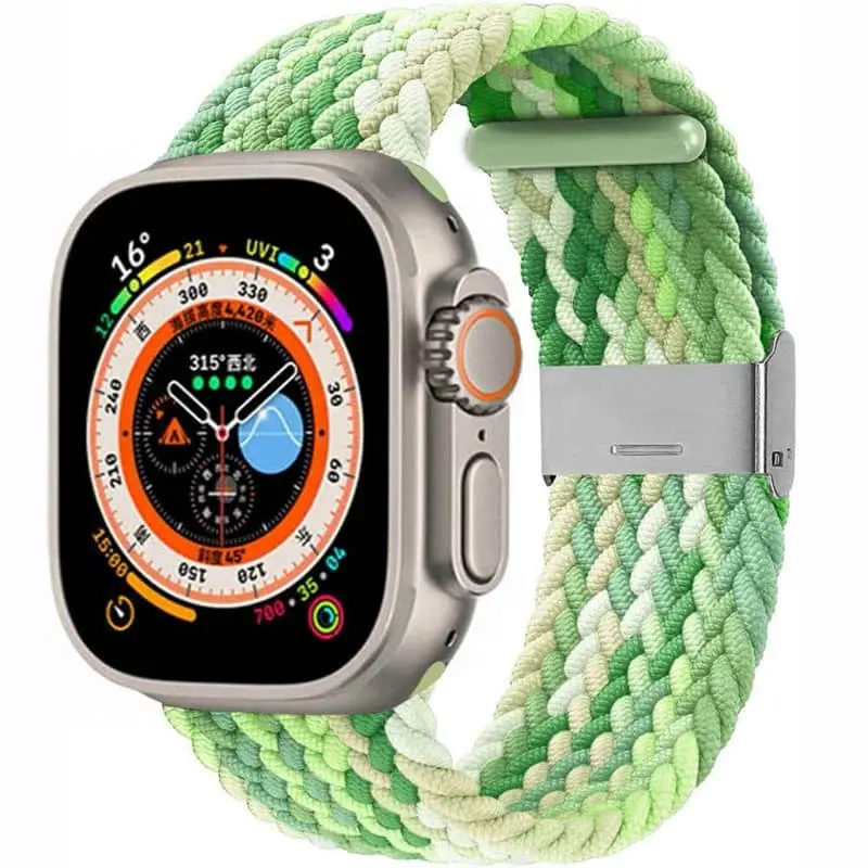 Flettet klokkerem Apple Watch Ultra 2 (49mm) - Gradient green
