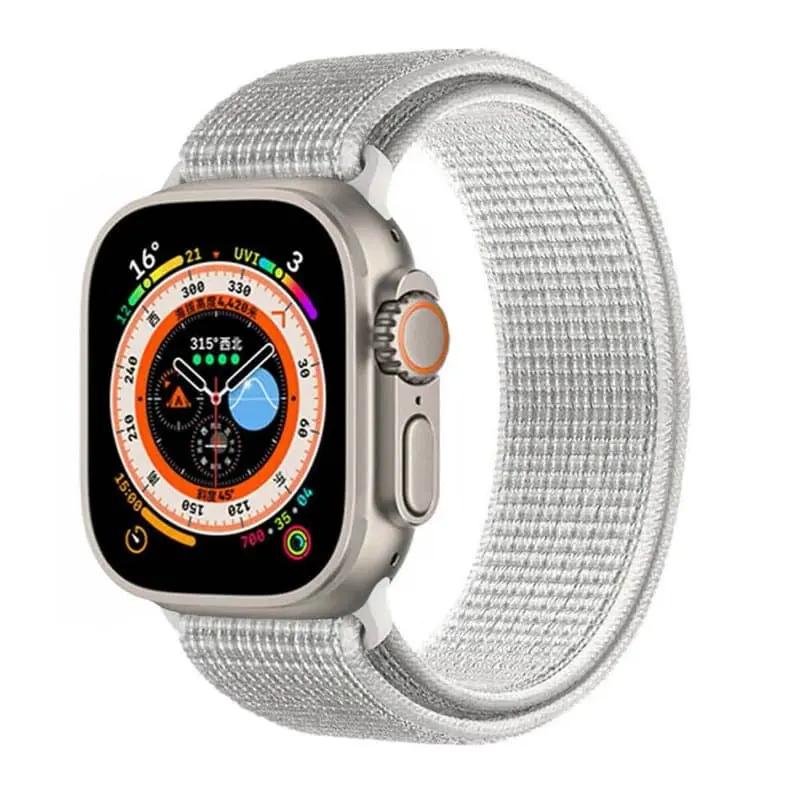 Nylon klokkerem Apple Watch Ultra 2 (49mm) - Summit White
