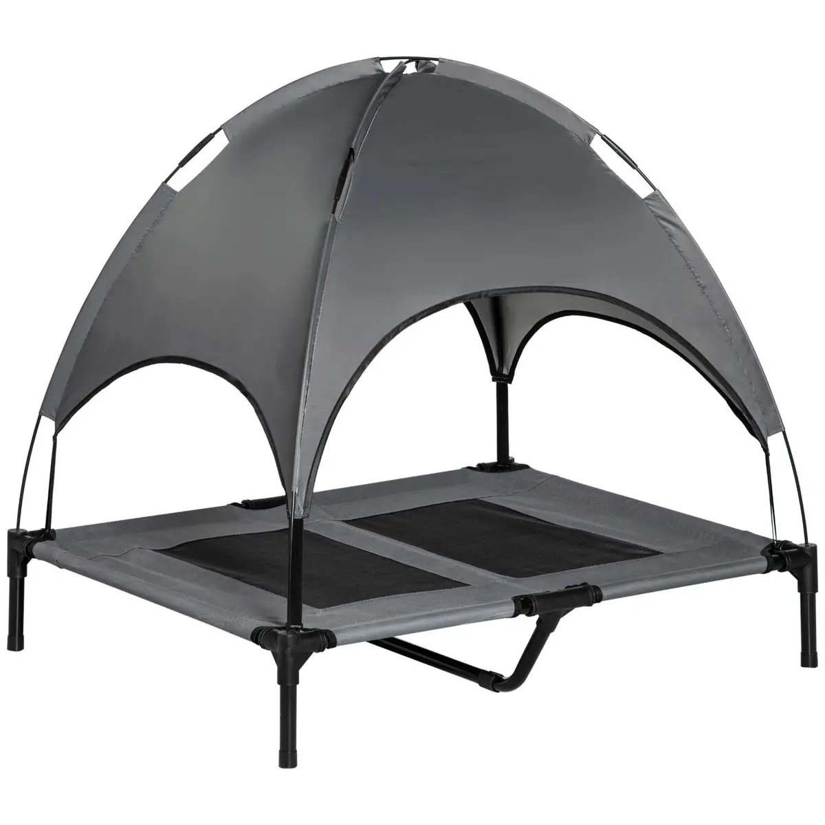 Hundeseng med kalesje i Andas Taffeta Grey
