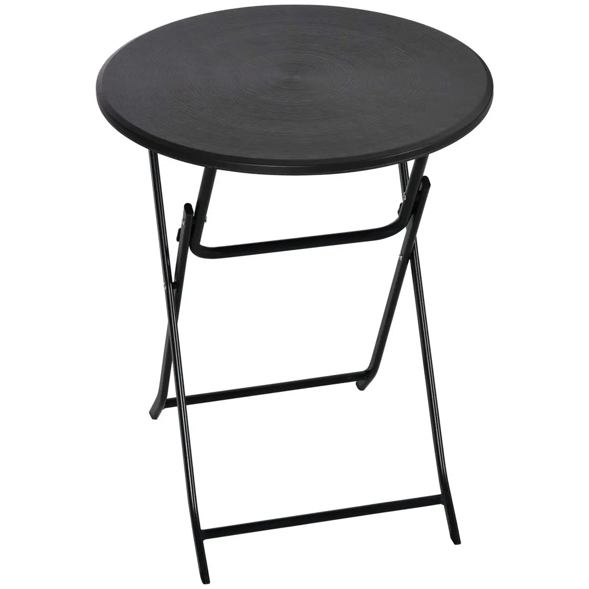 Rundt sammenleggbart hagebord Ø60 cm mørkegrå