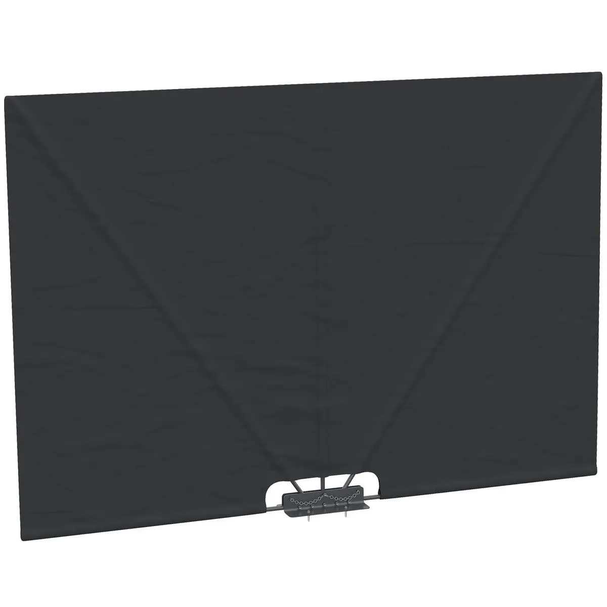 Sammenleggbar Sidemarkise 237x160cm UV-beskyttelse Mørk grå