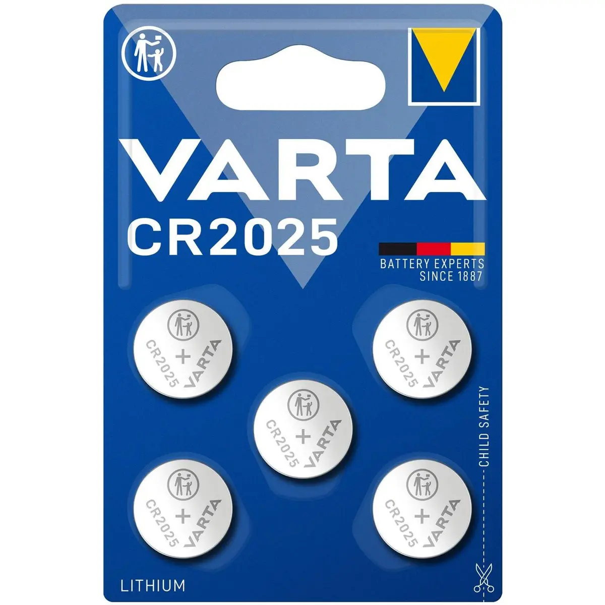 CR2025 3V Lithium Knappcellebatteri 5-pak