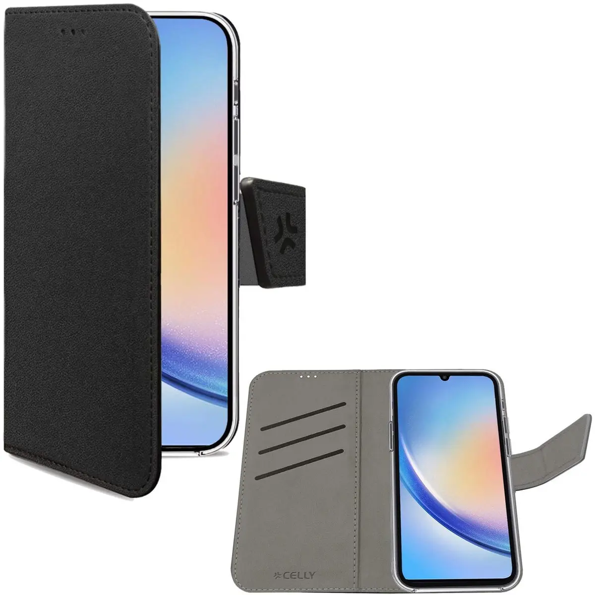 Wally Wallet Case Galaxy A35 5G Svart