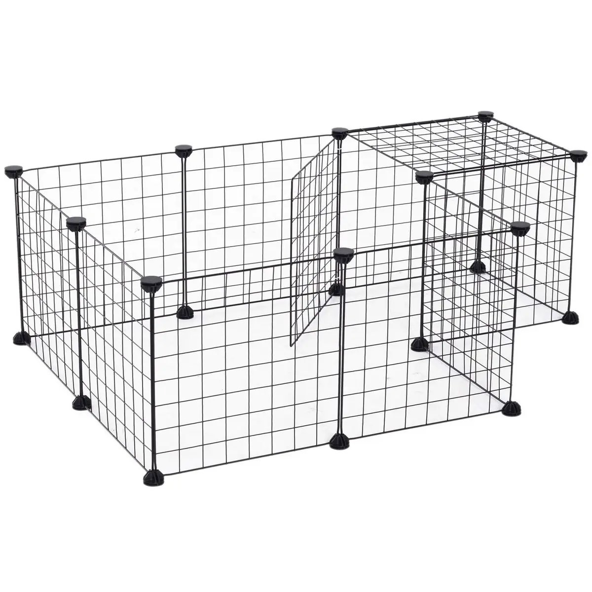 Lite fleksibelt uteskap i sort metallnetting