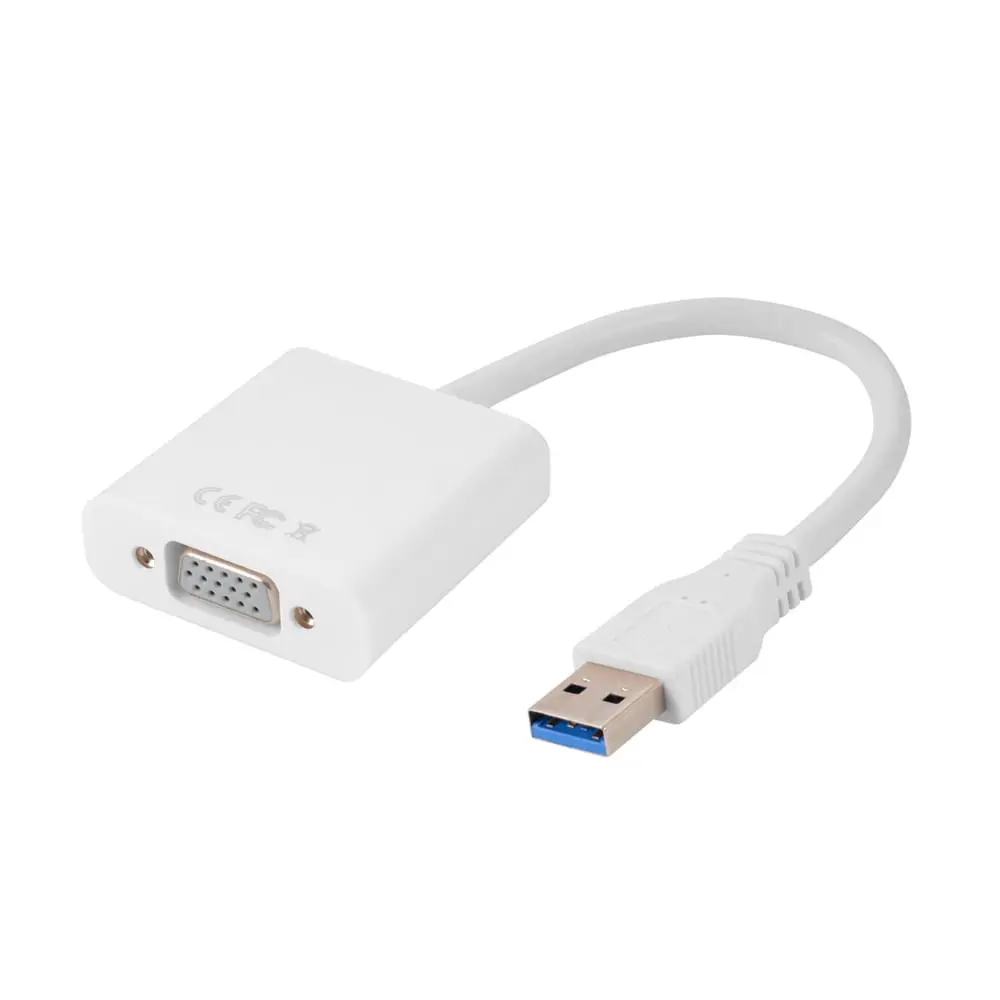 USB 3.0 til VGA Adapter - Hvit
