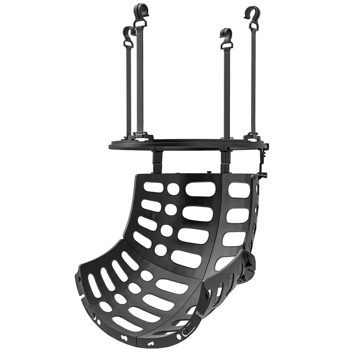 Basketball-rebounder, 360° roterende basketball-returfeste, basketball-rebound-system for basketballskyting, med returrampe, inn