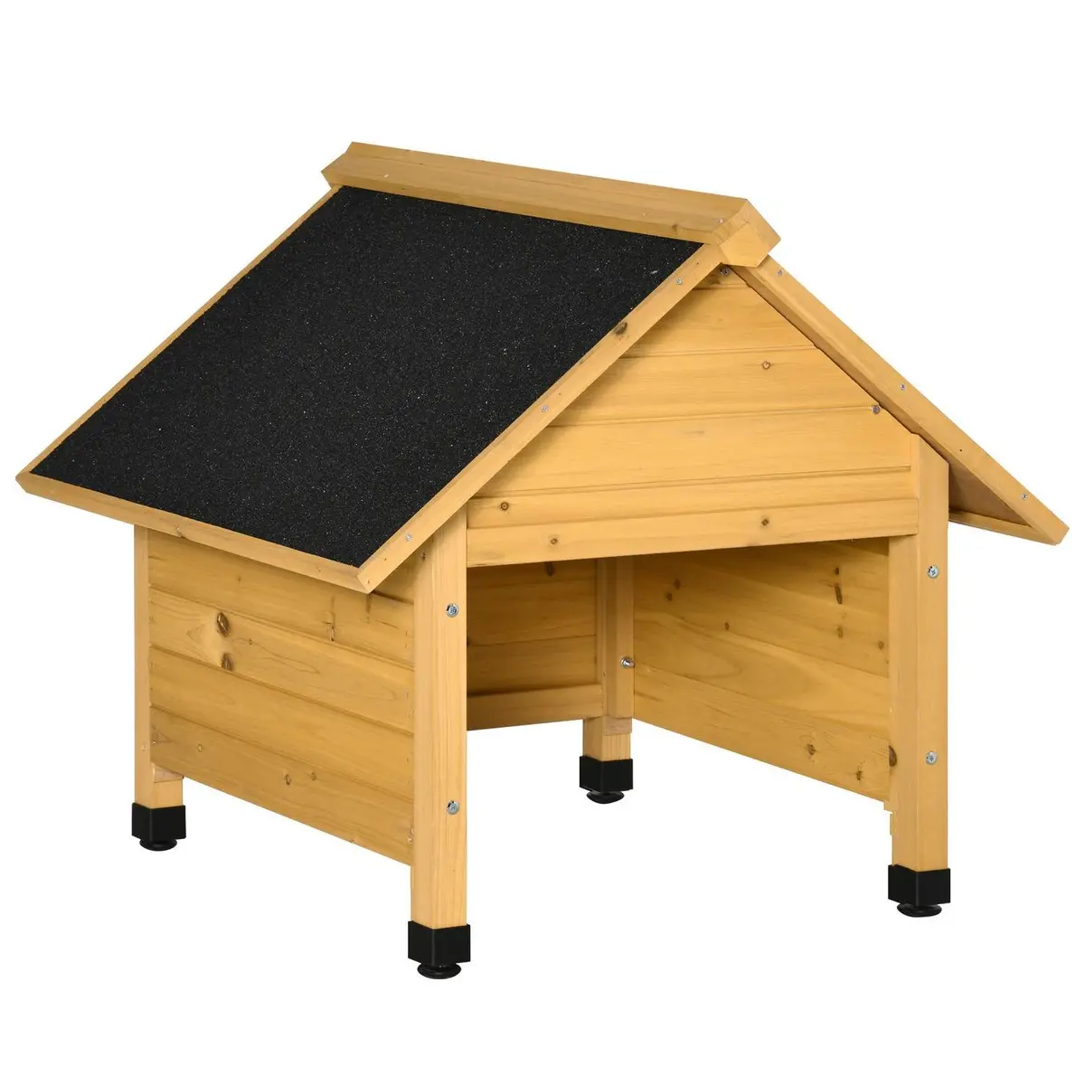 Tregarasje for gressklipperrobot gressklipper carport 75x76x70 cm gul, sol- og regnbeskyttelse for gressroboter