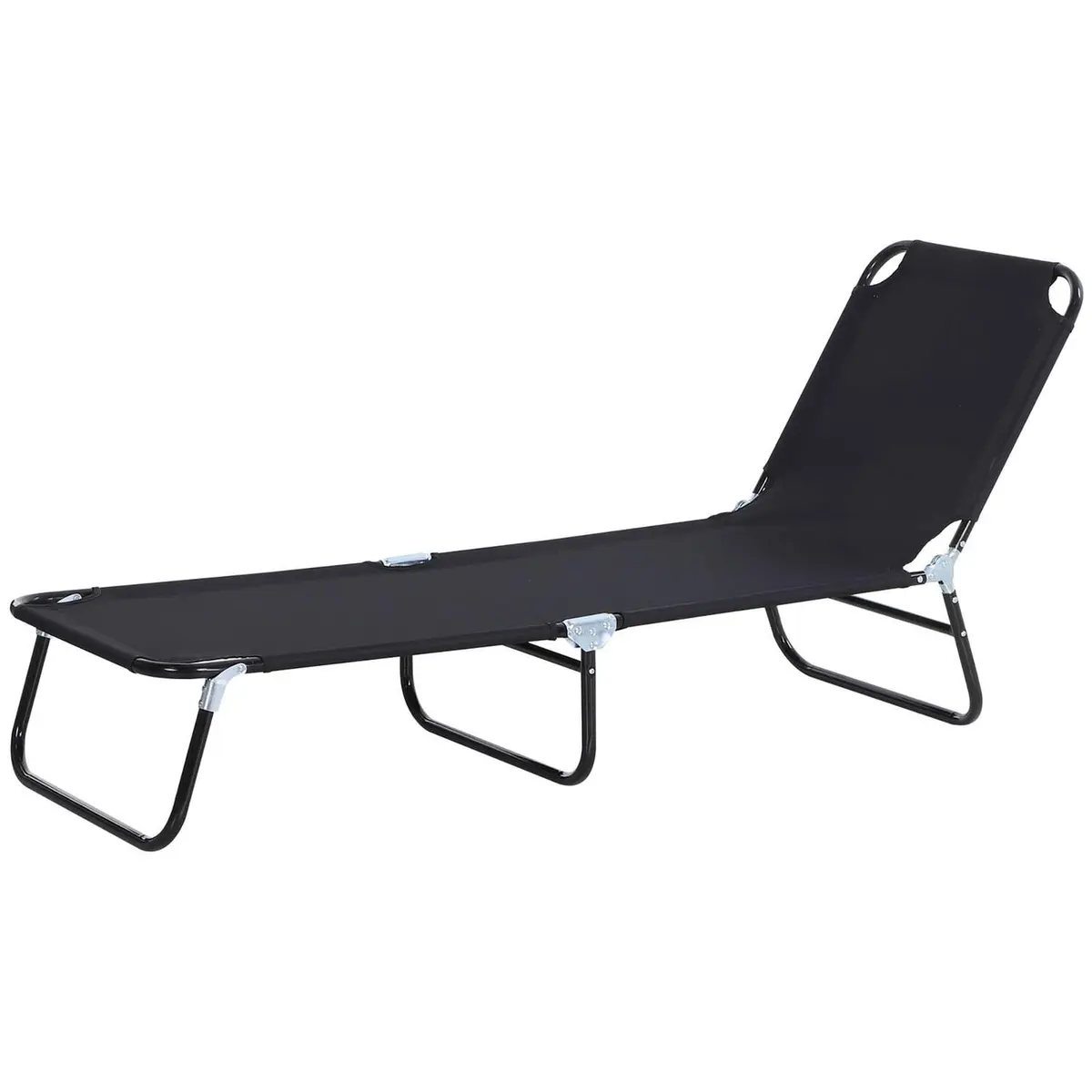 Solseng hage solseng justerbar rygg fluktstol avslapning solseng camping solseng for hage balkong 188 x 56 x 28cm