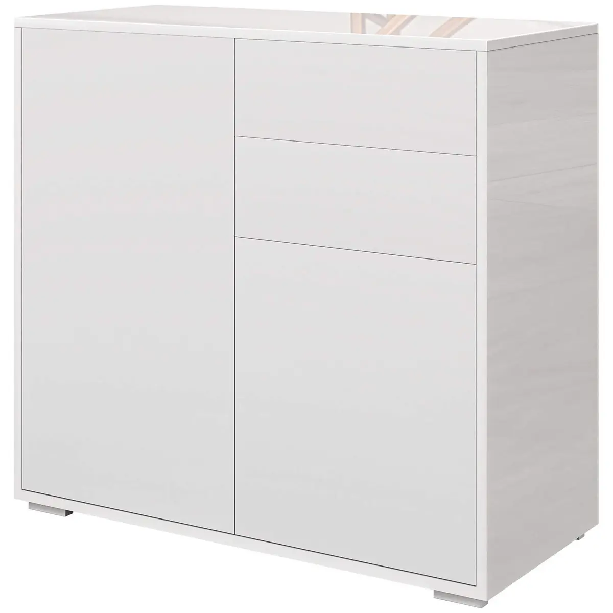 Skjenk oppbevaringsskap med skuff, 2 push-click dører, kjøkkenskap med justerbar hylle, buffet skap for kjøkken, stue 79x36x75 c
