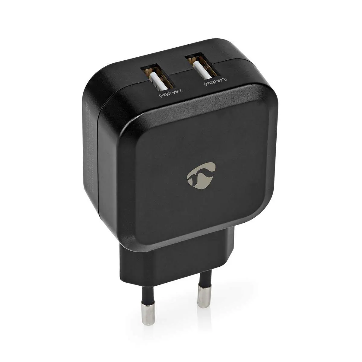 vegg lader | 24 W | Hurtigladefunksjon | 2x 2.4 A A | Antall utganger: 2 | 2x USB-A | Ingen Kabel Inkludert | Single Voltage Out