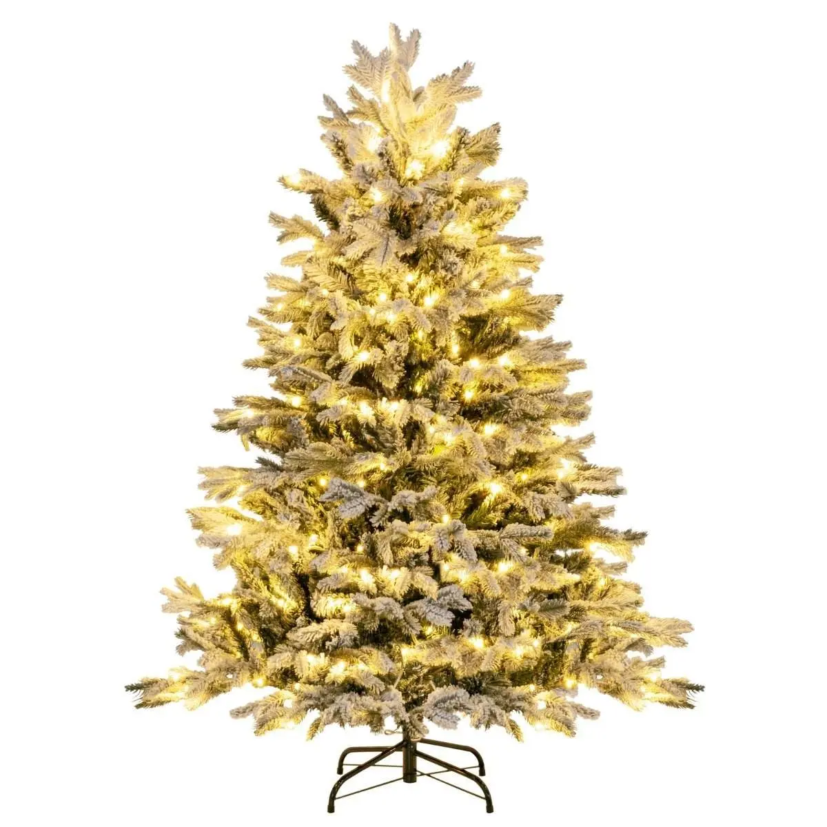 135cm kunstig juletre med snø & 688 blandede grentips juletre