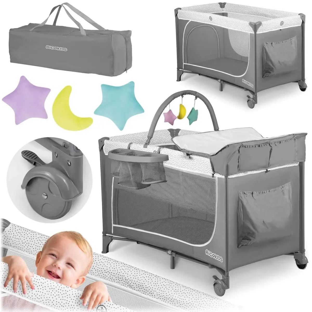 Reiseseng 125x65x78 cm RK-241 Grå