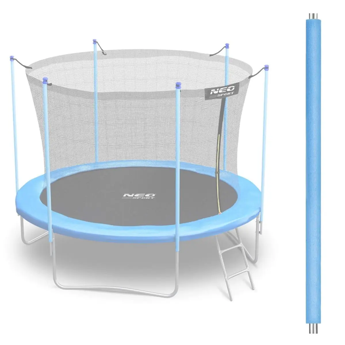 Toppstolpe på trampoline med innvendig nett, 6 fot Blue Neo-Sport