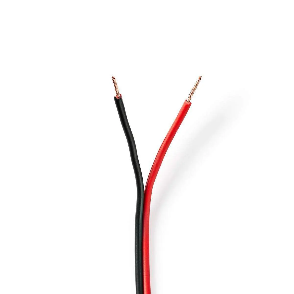 Speaker Cable | 2x 0.75 mm² | Kobber | 100.0 m | Rund | PVC | Rød / Sort