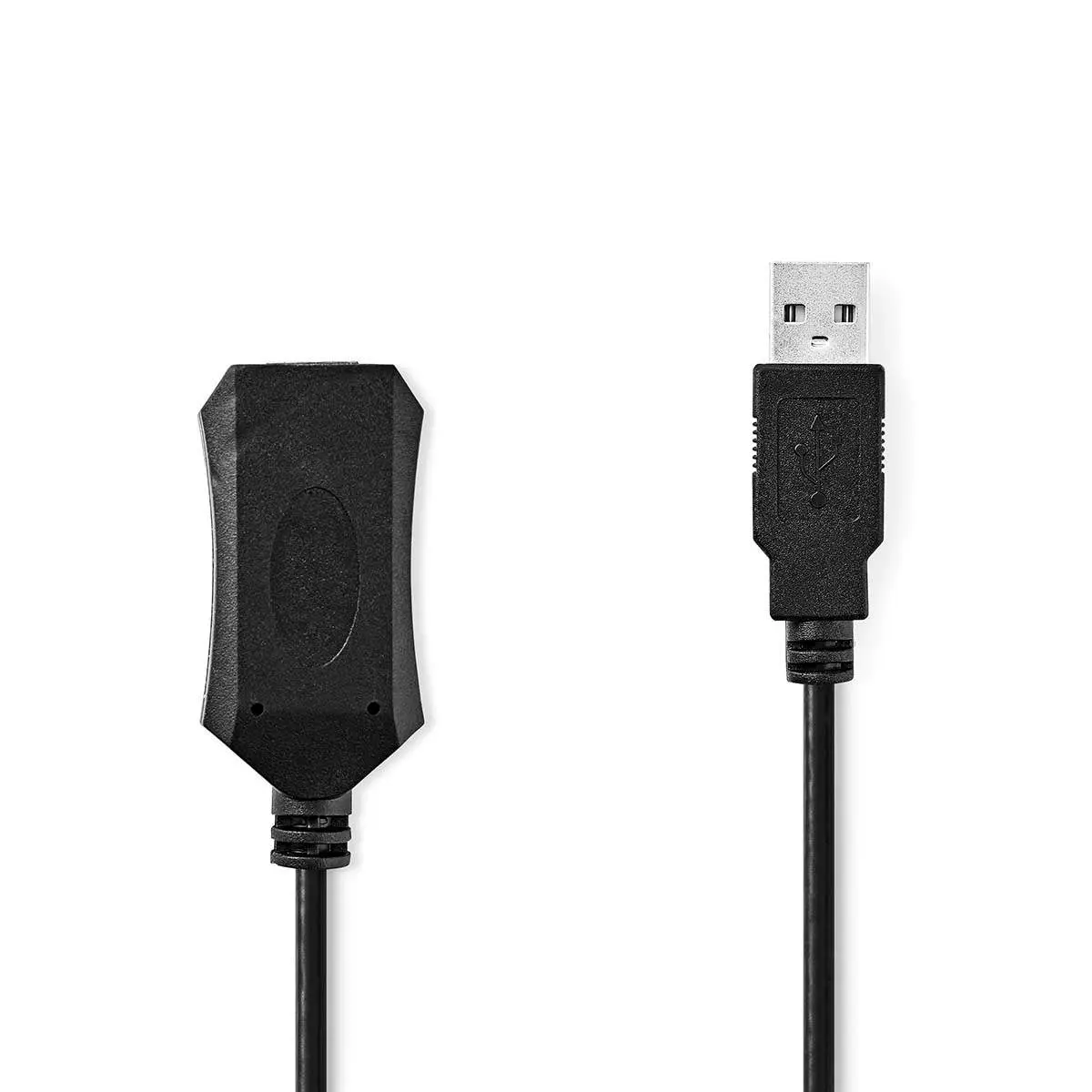Aktiv USB-kabel | USB 2.0 | USB-A Han | USB-A Hun | 480 Mbps | 5.00 m | Rund | Nikkel belagt | PVC