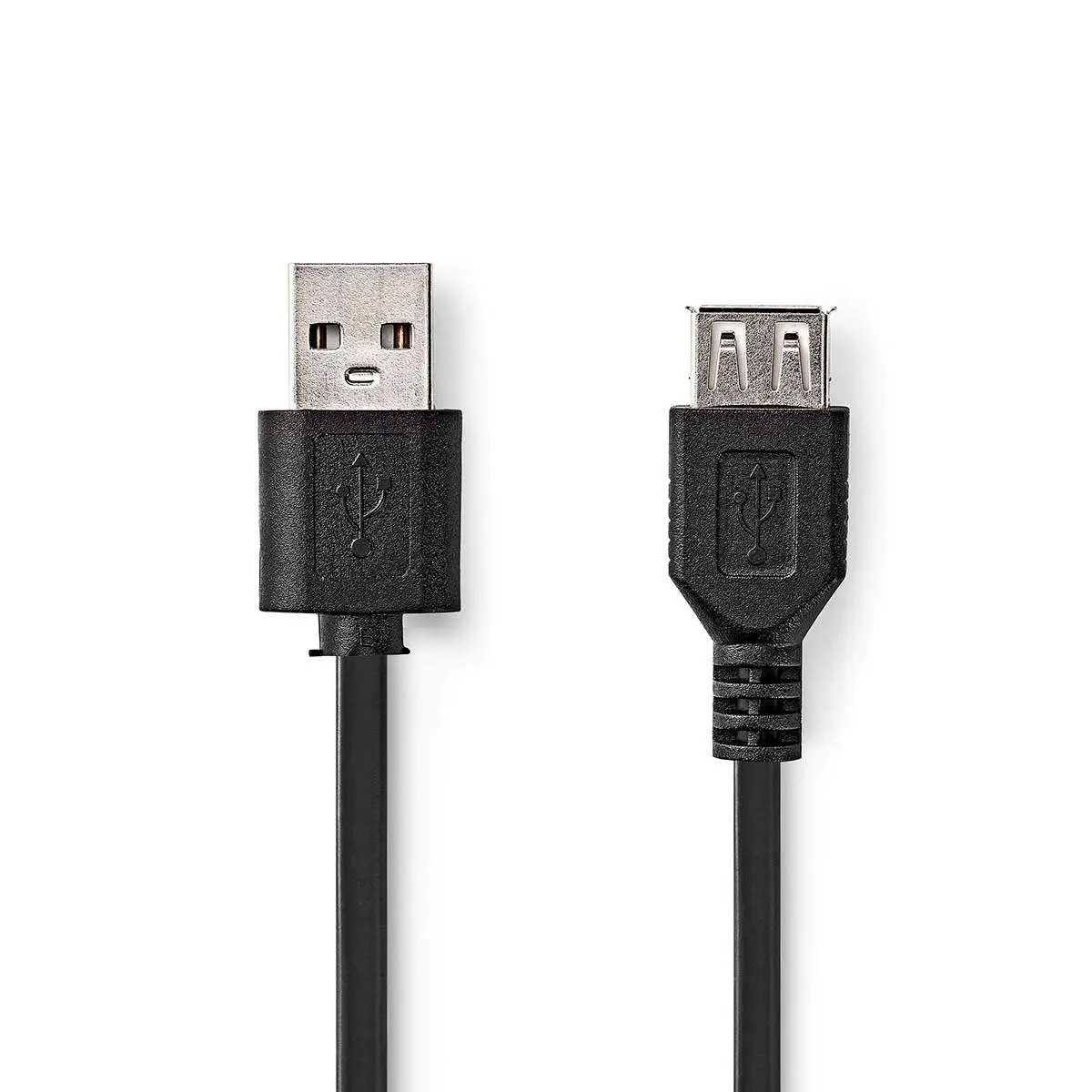 USB-kabel | USB 2.0 | USB-A Han | USB-A Hun | 480 Mbps | Nikkel belagt | 1.00 m | Rund | PVC