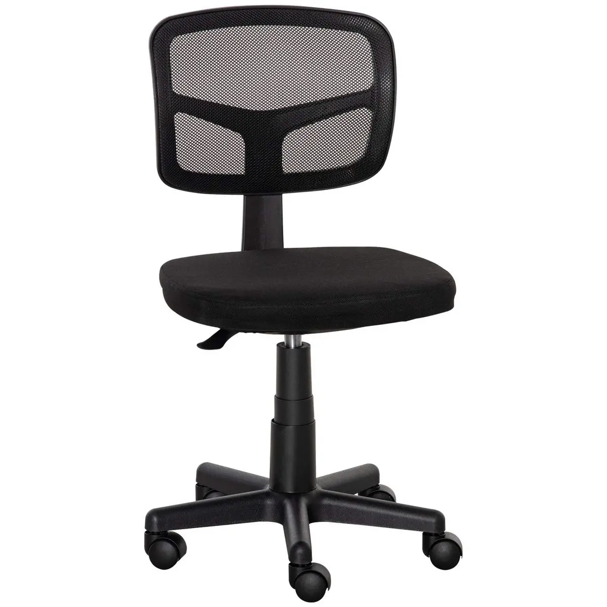 Ergonomisk kontorstol – Justerbar, plassbesparende svart