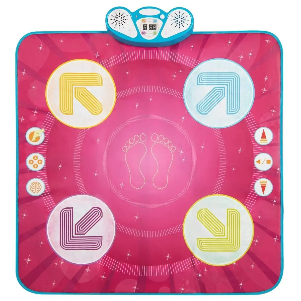 Barnedansematte med LED-lys og minnespill – Rosa