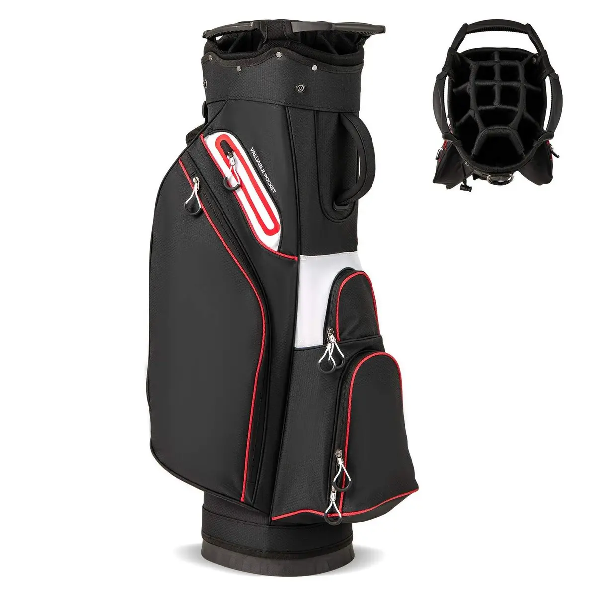 Lett golfvognbag – 14-veis skillelinje, vanntett