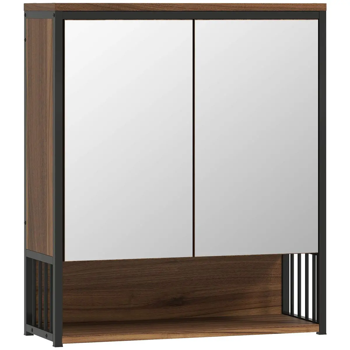 Baderomsspeilskap – MDF og sponplater, brun