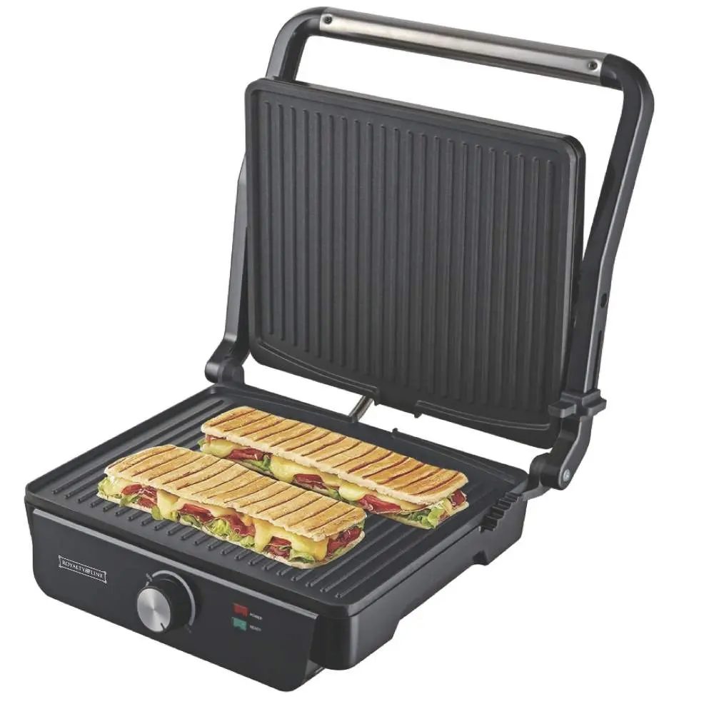 Panini-grill, 2000 W non-stick, 180 grader åpen, enkel rengjøring