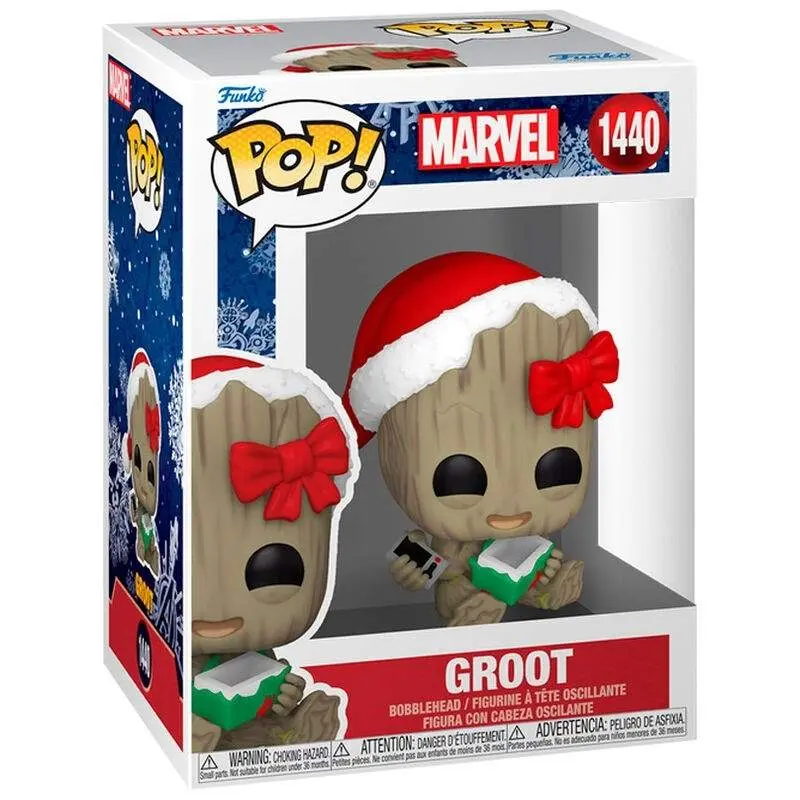 Marvel Groot-figur med present, samleleke for fans