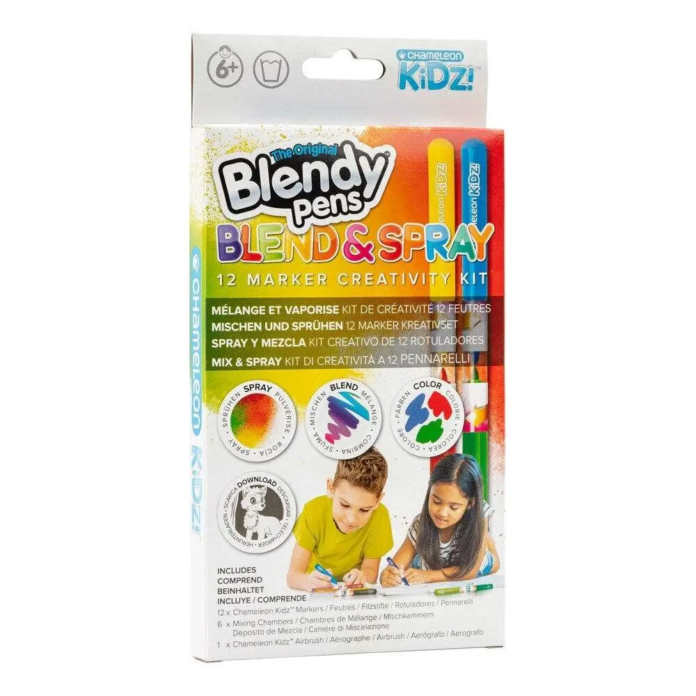 Blendy Pens Skrivesaker Sett Markers Blend And Spray, 12 stk