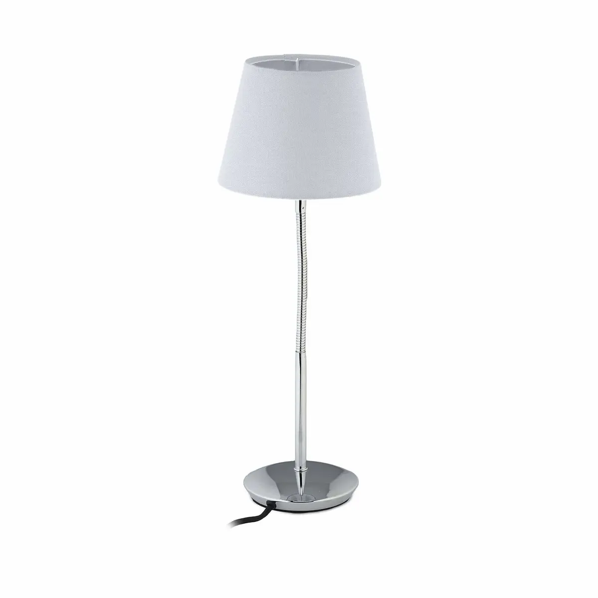 Fleksibel bordlampe med stoffskjerm